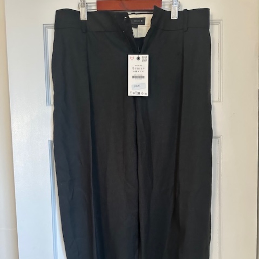 Zara Linen Barrel Pants